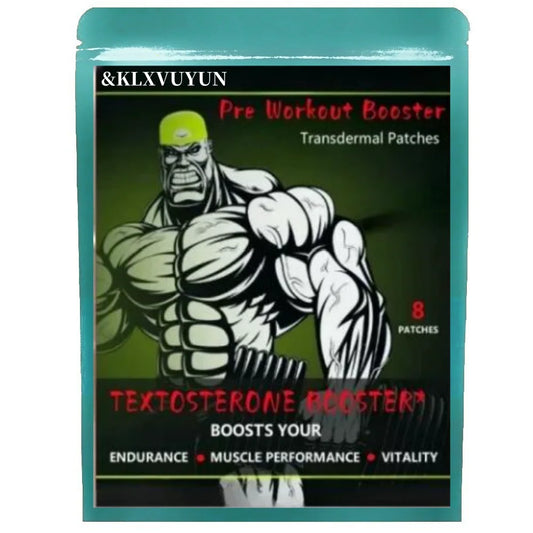 KLXVUYUN Pre Workout Booster Pump Testosterone Testo Muscle Building Extremely Fast. Transdermal Patches. Patches Made in USA