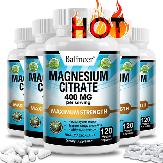 Magnesium Supplementation - Promotes Proper Muscle, Heart and Bone Support, Nutrient Metabolism, Bone Health